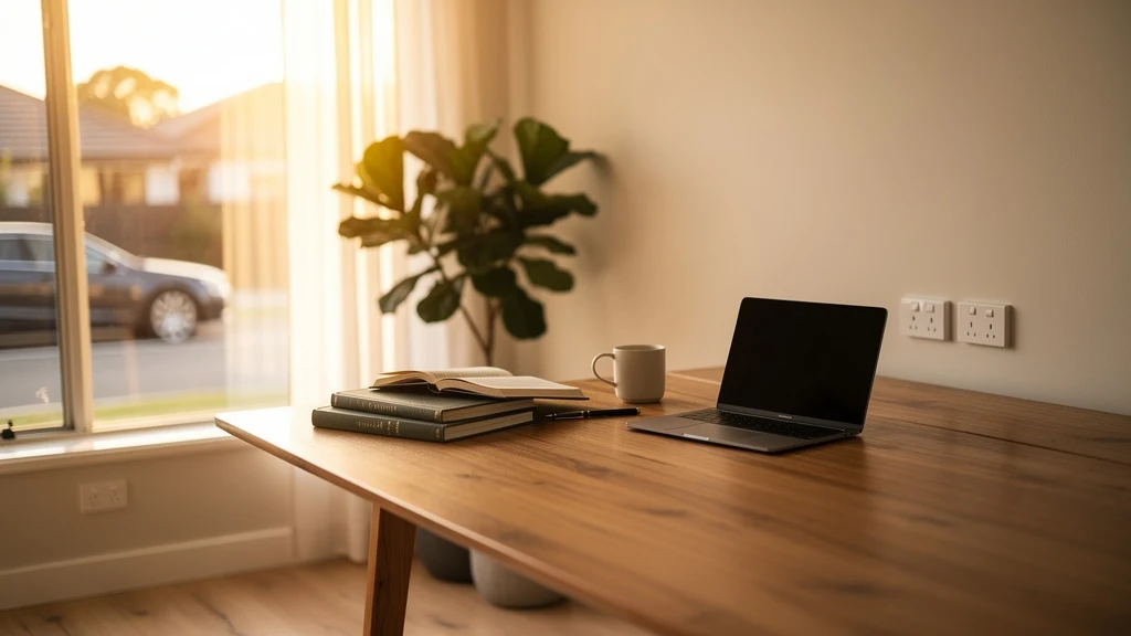 Warm study setup with books and a laptop, representing private tutoring in Parramatta