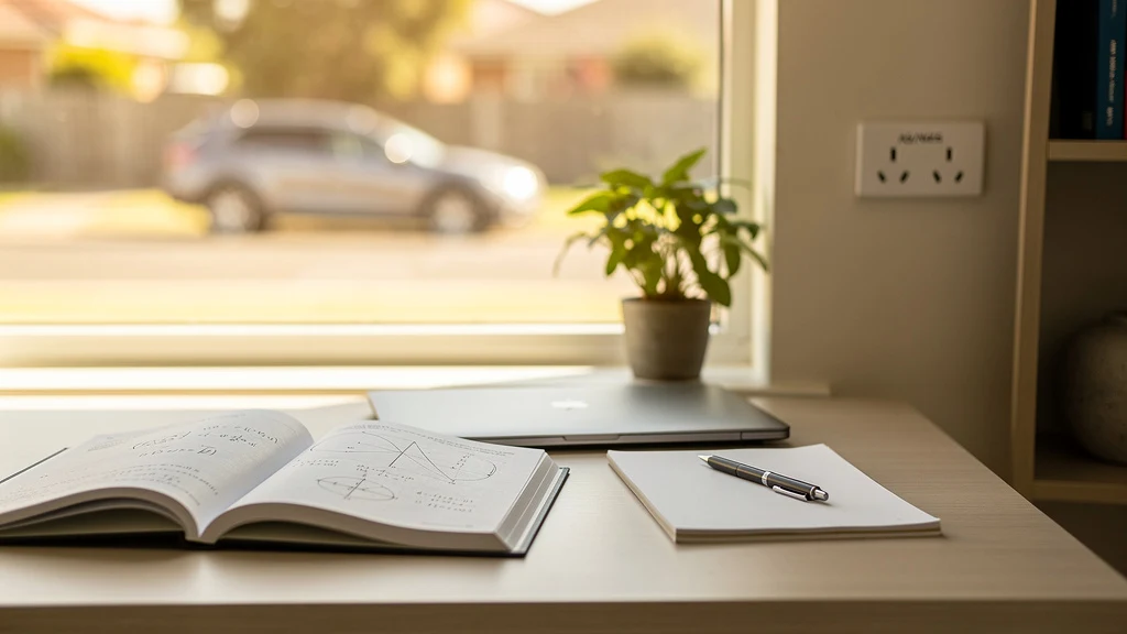Warm study setup with books and a laptop, representing private tutoring in and-maths