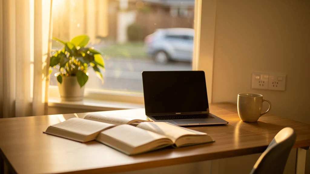 Warm study setup with books and a laptop, representing private tutoring in find-me