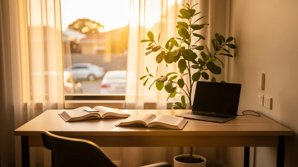 Warm study setup with books and a laptop, representing private tutoring in find-a