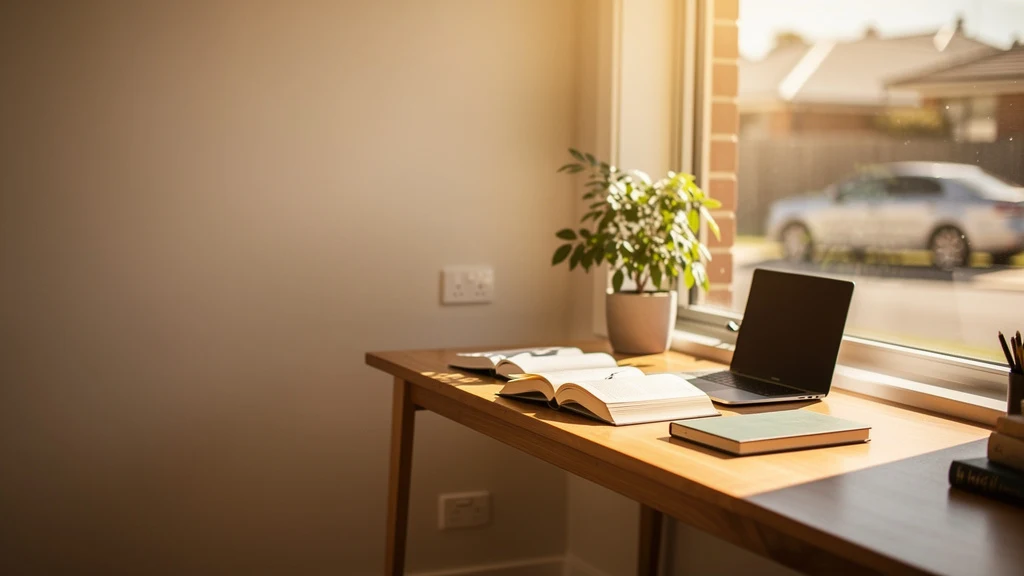 Warm study setup with books and a laptop, representing private tutoring in tutor