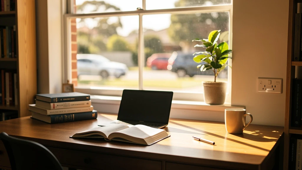 Warm study setup with books and a laptop, representing private tutoring in with-math